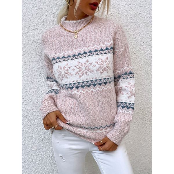Kuscheliger Pullover mit geripptem Rollkragen