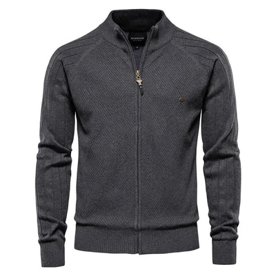 Schicke Jacke mit Rundhalsausschnitt und Reißverschluss für Herren