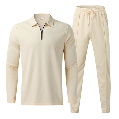 Polo mit Reißverschluss und Hose mit Kordelzug für Männer
