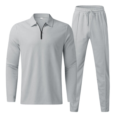 Polo mit Reißverschluss und Hose mit Kordelzug für Männer