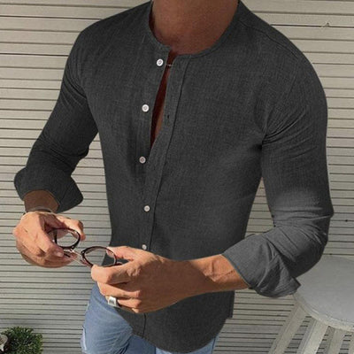 Stilvolles Herren Langarm-Shirt aus Baumwolle