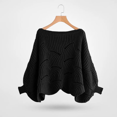 Gekürzter Strickpullover mit Puffärmeln für Damen