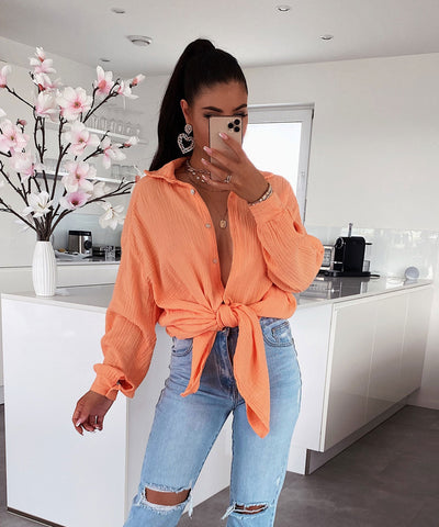 Yadira® | Nur Bluse Freya in Pastellorange