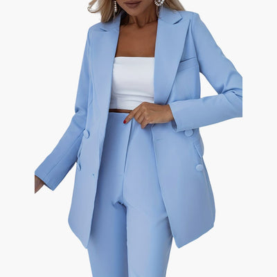 Elegantes Damen Blazer-Ensemble - Taillierter Schnitt mit Hose