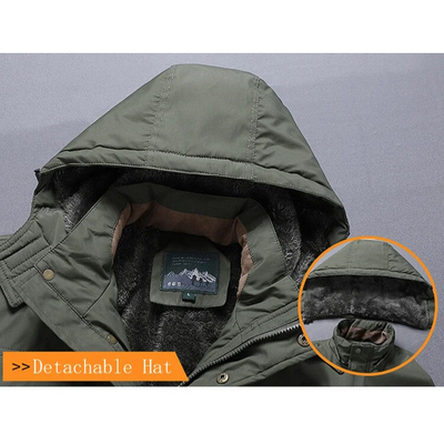 Wasserdichte Jacke mit Plüschpelz-Futter für Herren