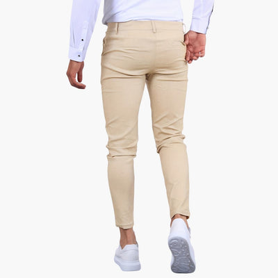 Herren Slim Fit Hose in Knöchellänge mit Taschen