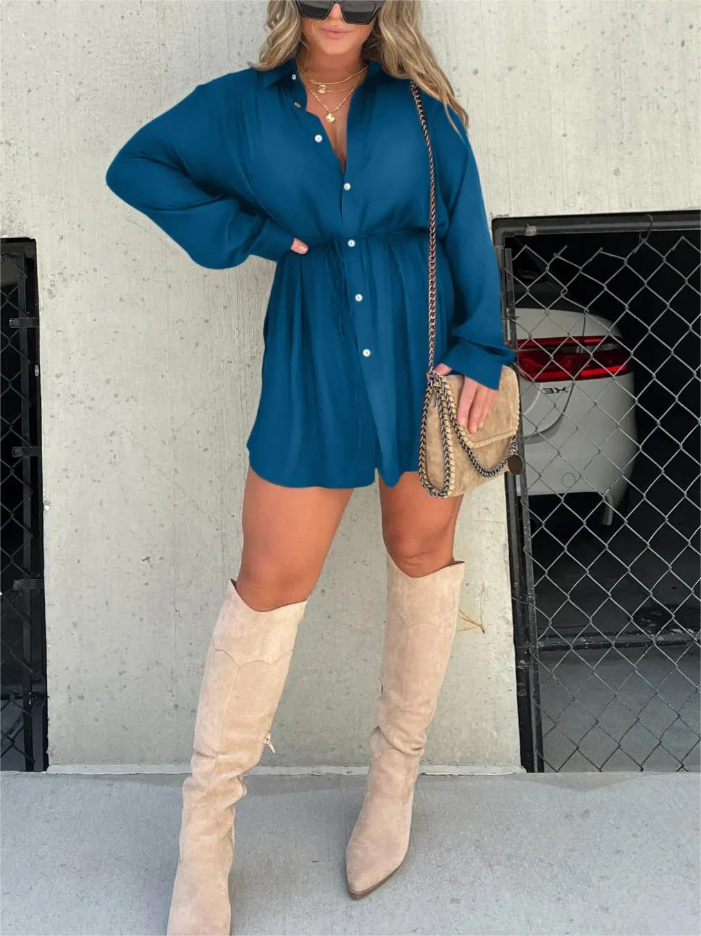 Amelie | Chic Satin Jumpsuit Dress