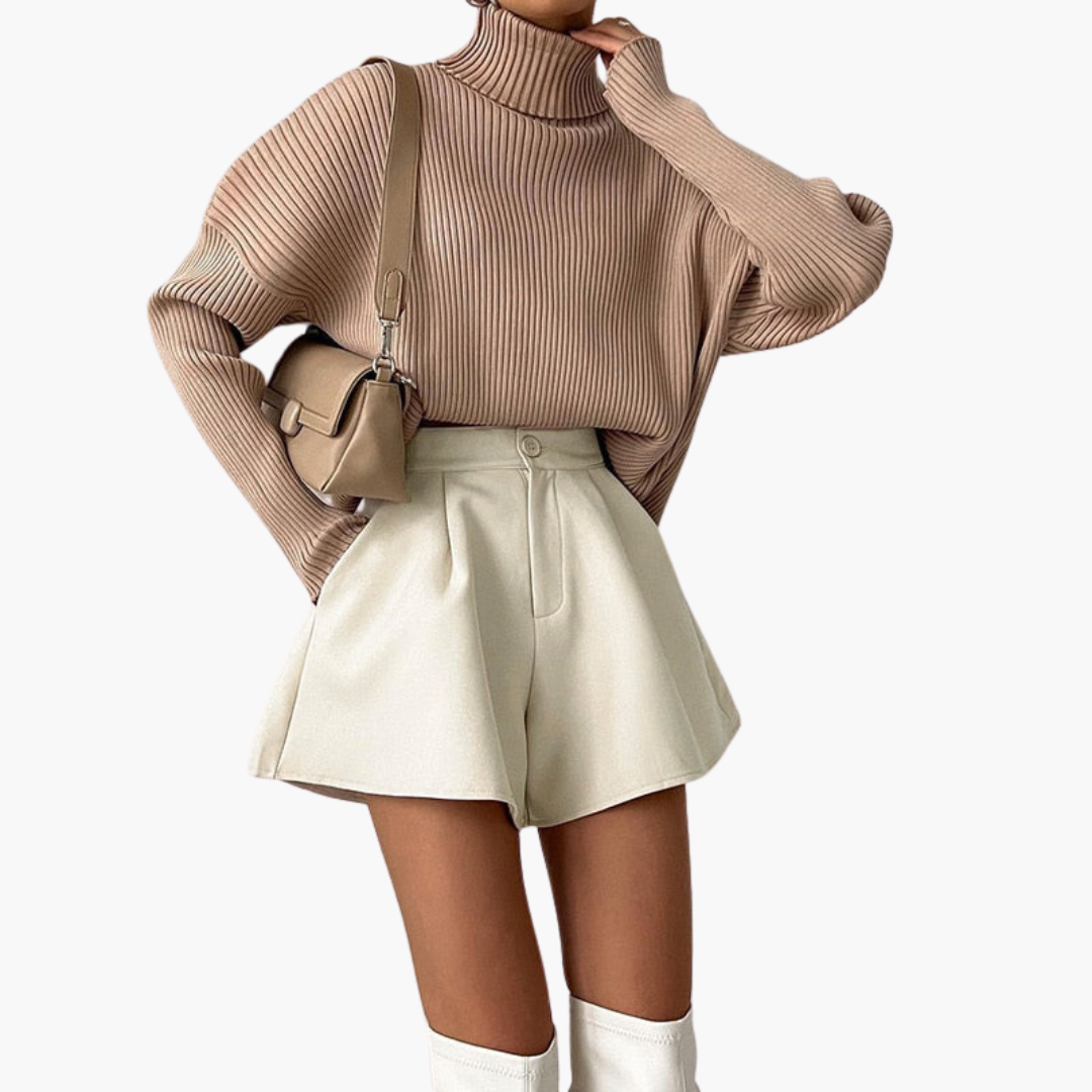 Falten Shorts mit weitem Schnitt - Damen Sommer Chic