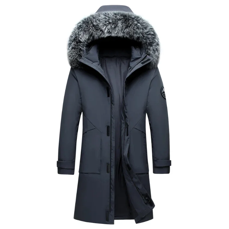 Winterparka mit Abnehmbarem Pelzkragen für Herren