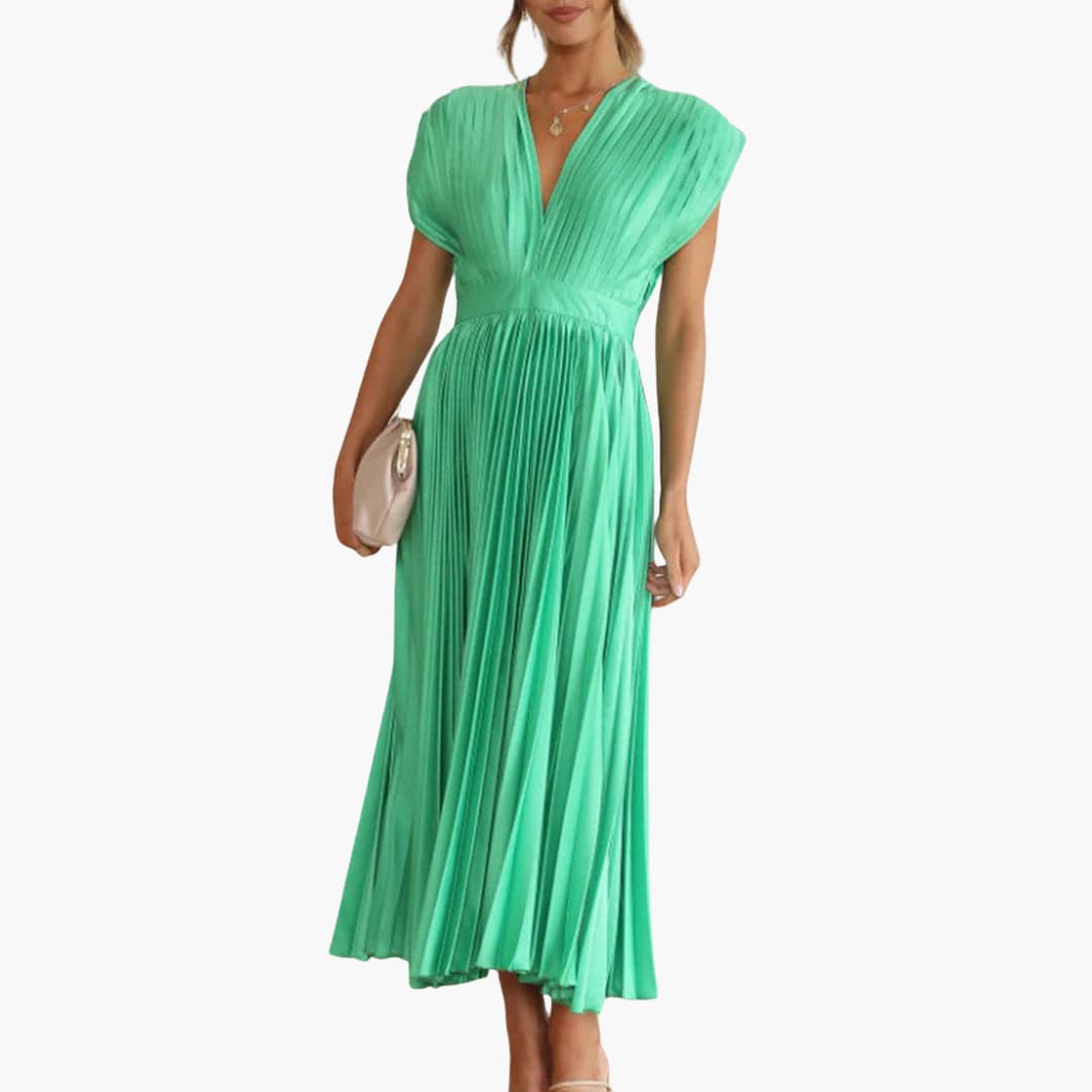 Elegantes Midikleid mit V-Ausschnitt - Damen Abendmode Farfetch