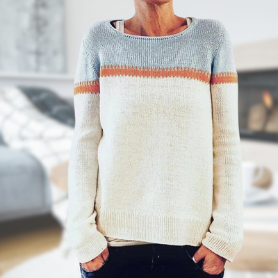 Rundhals-Strickpullover für Damen