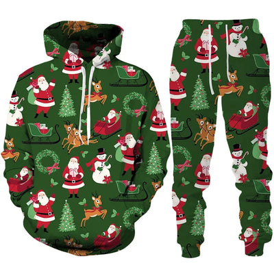 Fröhliches Weihnachts-Lounge-Set für Herren und Damen