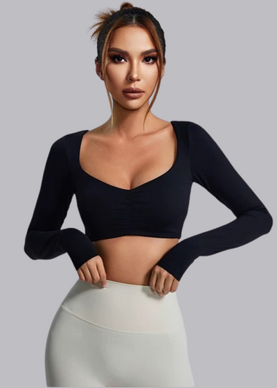 Langarm-T-Shirt – Integrierter BH – Elena