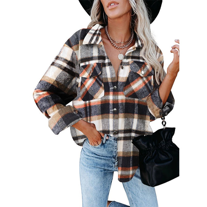 Klassisch karierte Jacke für Damen