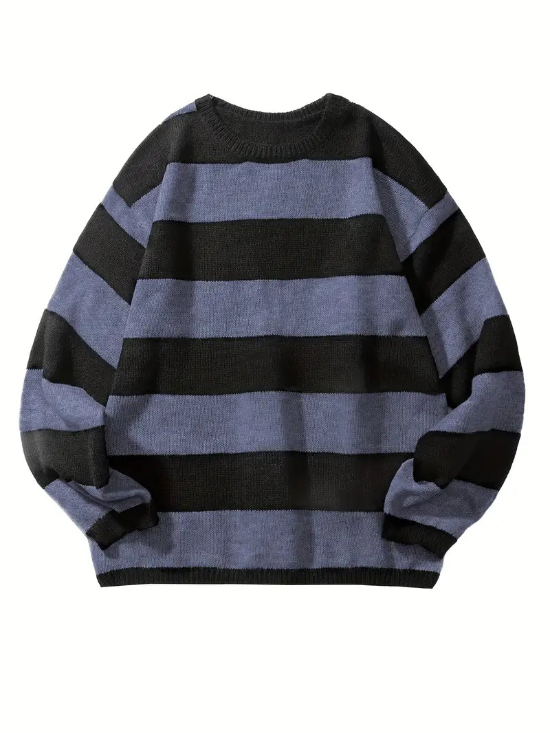 Retro-Strickpullover mit Streifen für Herren