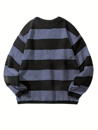 Retro-Strickpullover mit Streifen für Herren