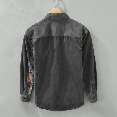 Stilvolles Herren Vintage Langarmhemd aus Baumwolle
