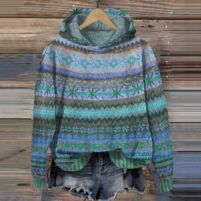 Norwegerpullover mit Kapuze für Frauen