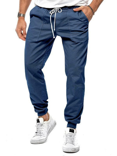 Lockere Herren Casual Freizeithose im einfarbigen Design