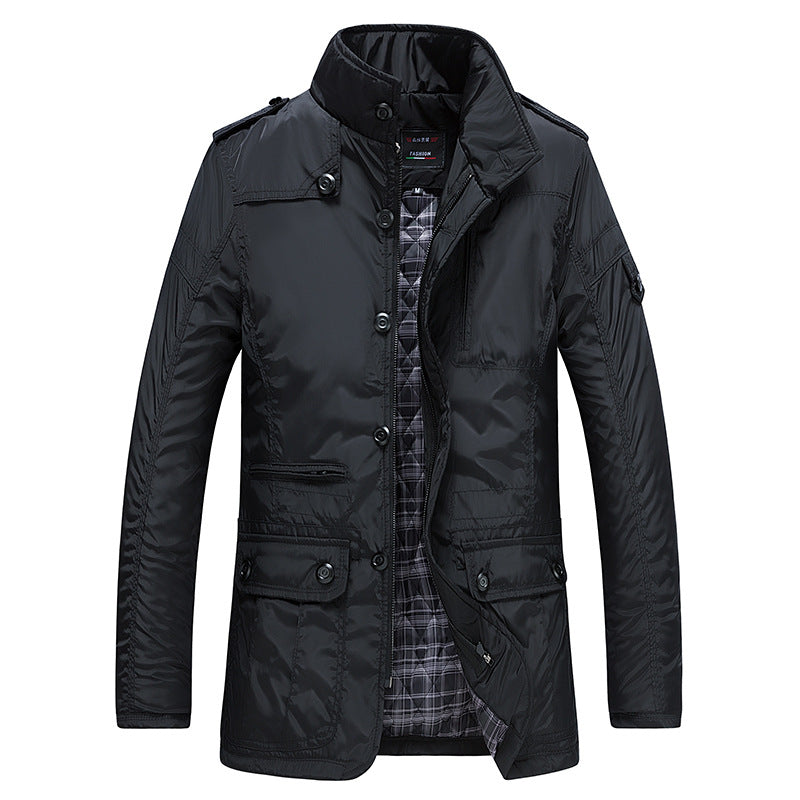 Lässige, karierte Winterjacke für Männer
