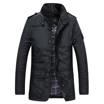 Lässige, karierte Winterjacke für Männer