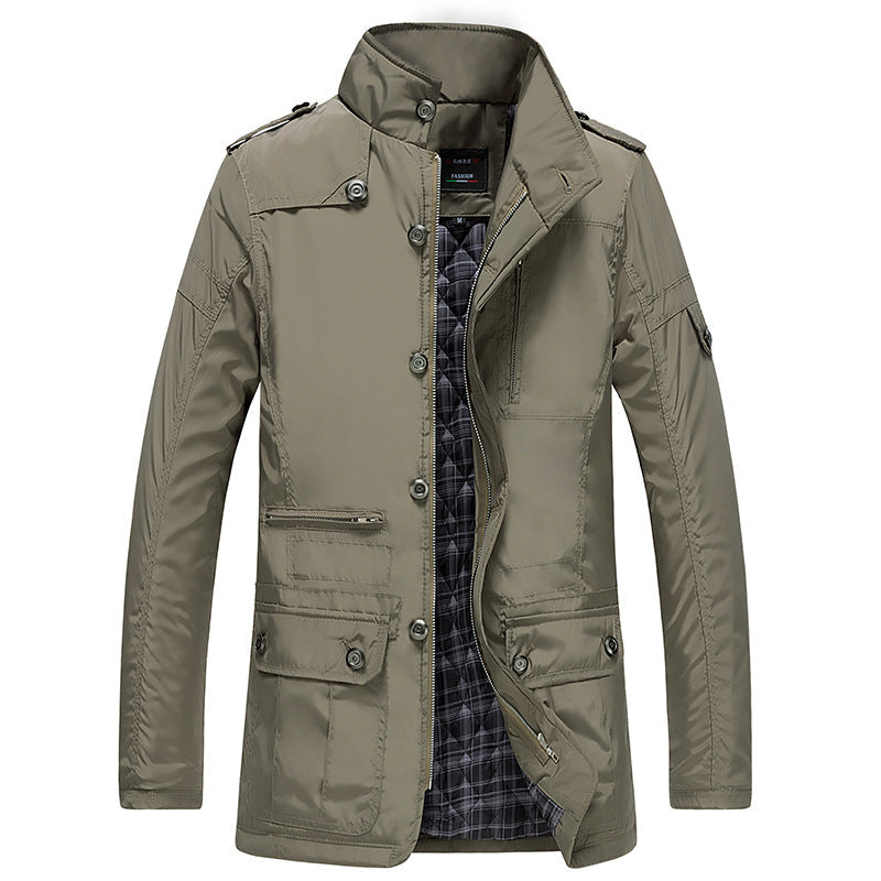 Lässige, karierte Winterjacke für Männer
