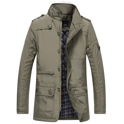 Lässige, karierte Winterjacke für Männer