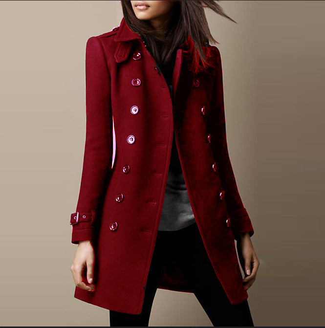 Lebendiger Zweireiher-Trechcoat für Damen