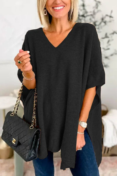 Aurica® | Bluse mit unregelmäßigem Saum und V-Ausschnitt