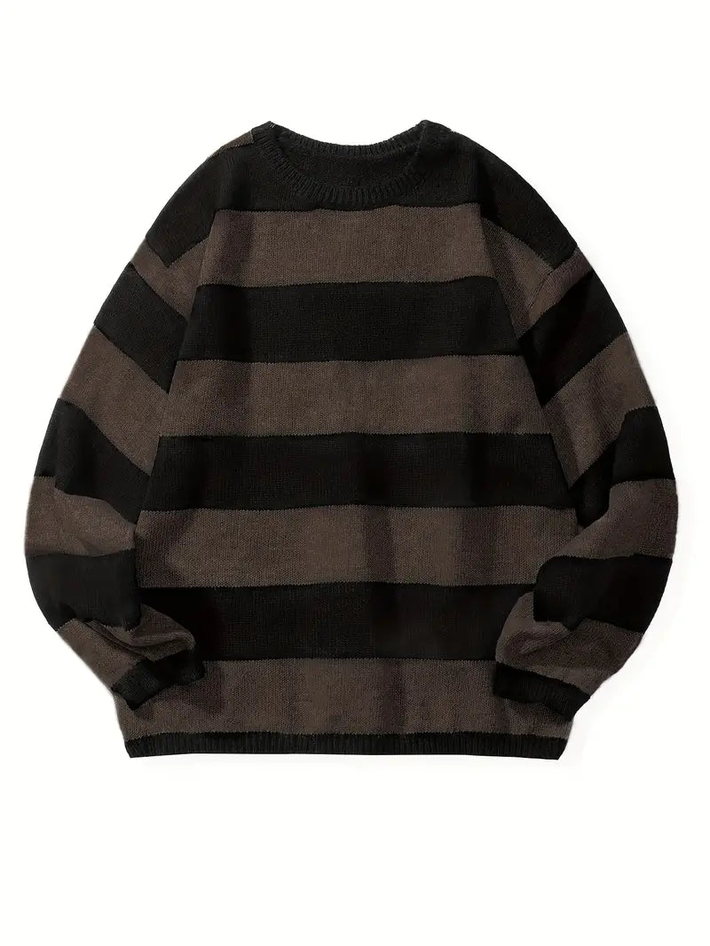 Retro-Strickpullover mit Streifen für Herren