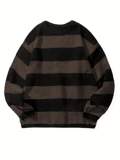 Retro-Strickpullover mit Streifen für Herren