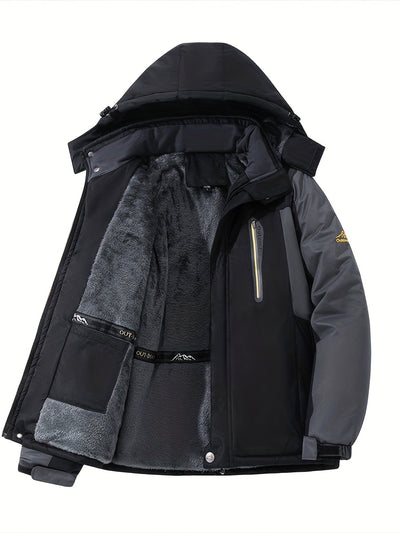Warme Wasserdichte Winterjacke mit Kapuze für Herren