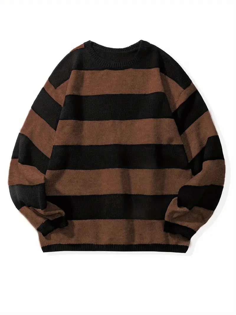 Retro-Strickpullover mit Streifen für Herren