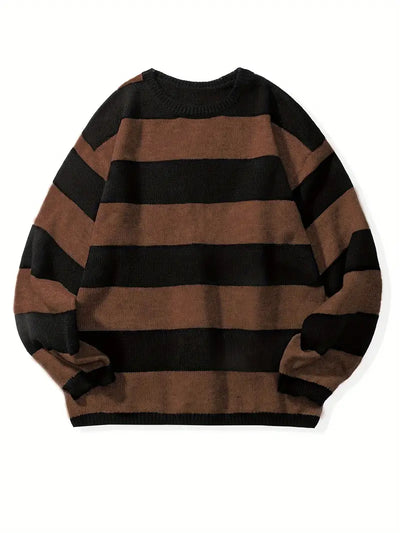 Retro-Strickpullover mit Streifen für Herren