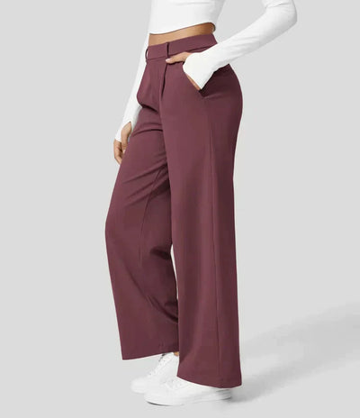 Sommer Palazzo Hose für Damen - Leicht Elegant Hohe Taillen Marlenehose