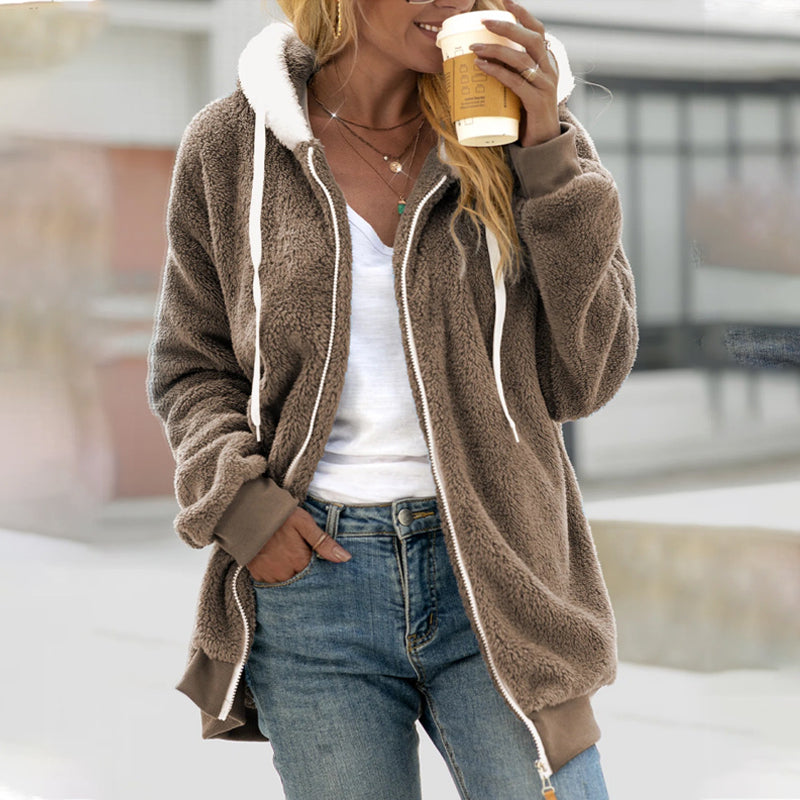 Lange Kapuzenjacke für Frauen