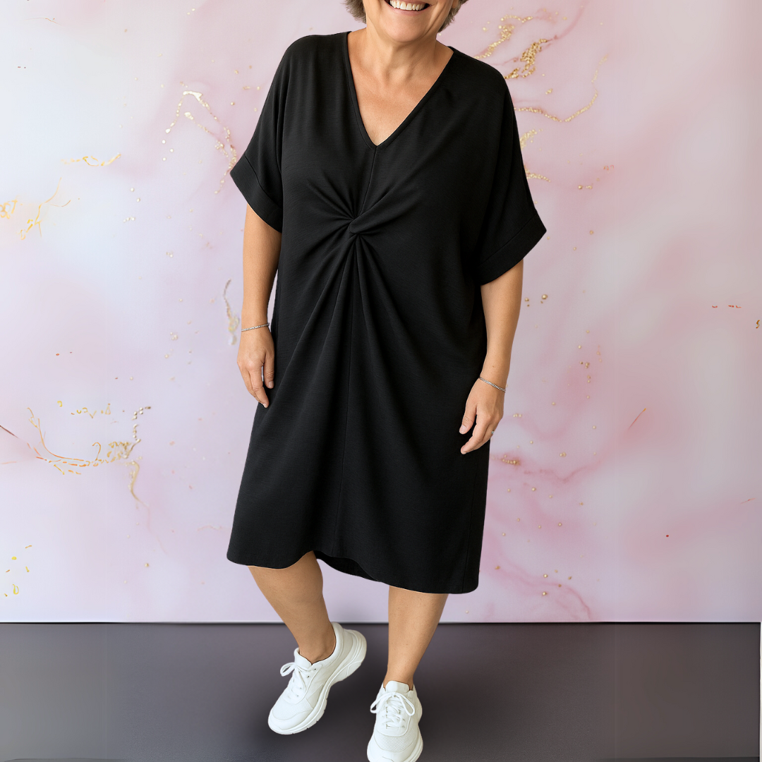 Ellen™ | Schlichtes Kleid mit V-Ausschnitt