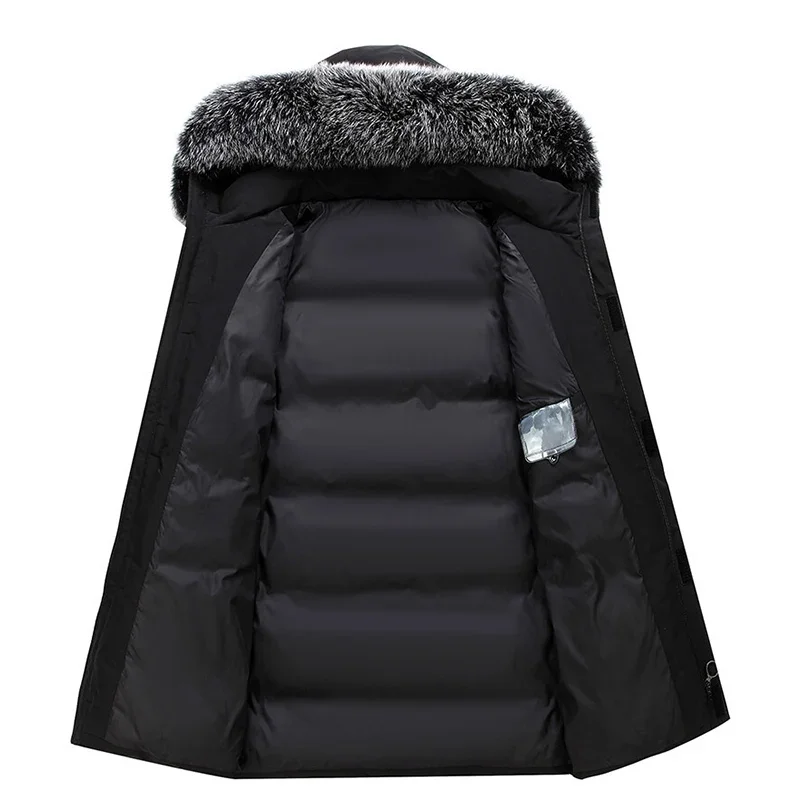 Winterparka mit Abnehmbarem Pelzkragen für Herren