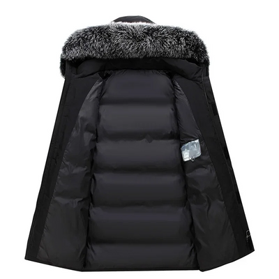 Winterparka mit Abnehmbarem Pelzkragen für Herren