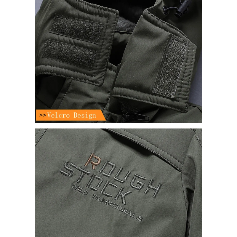 Wasserdichte Jacke mit Plüschpelz-Futter für Herren