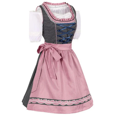 Damen Rosa Oktoberfest Dirndl Kleid