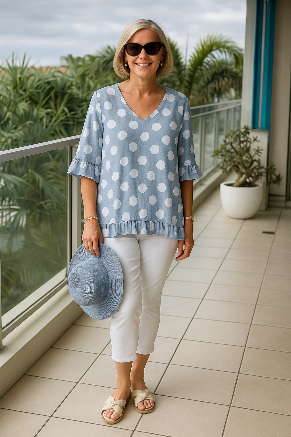 Nel™ | Elegante Polka-Dot-Bluse