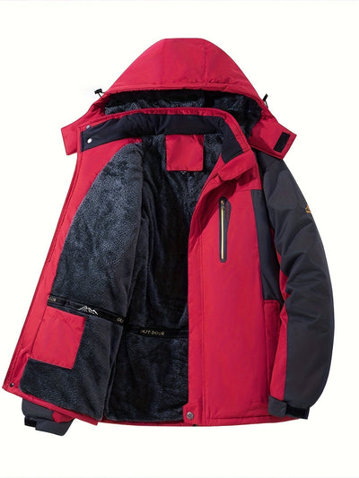 Warme Wasserdichte Winterjacke mit Kapuze für Herren