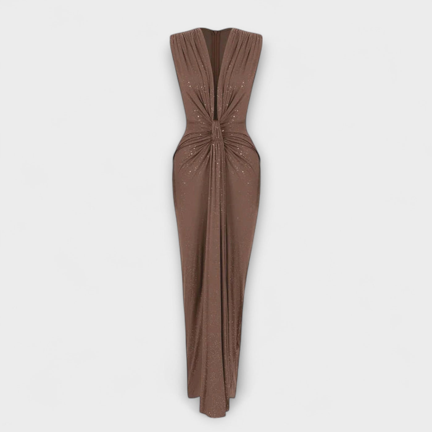 "Thea - Maxikleid mit tiefem V-Ausschnitt" could be rewritten as "Thea - Elegantes Maxikleid mit verführerischem V-Ausschnitt".