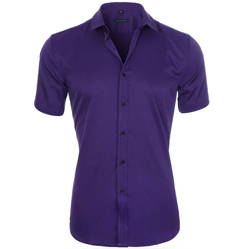 Atmungsaktives elastisches Anti-Knitter-Shirt Kurzarm