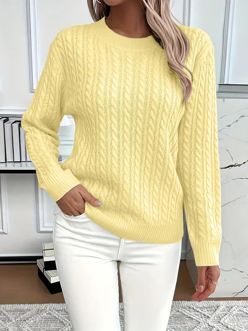 Quinisha – Strickpullover Mit Zopfmuster