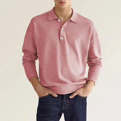 Klassisches Langarm Polo-Shirt für Herren