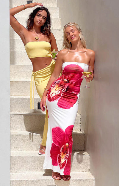 Arizona - Maxikleid aus floraler Mesh-Spitze