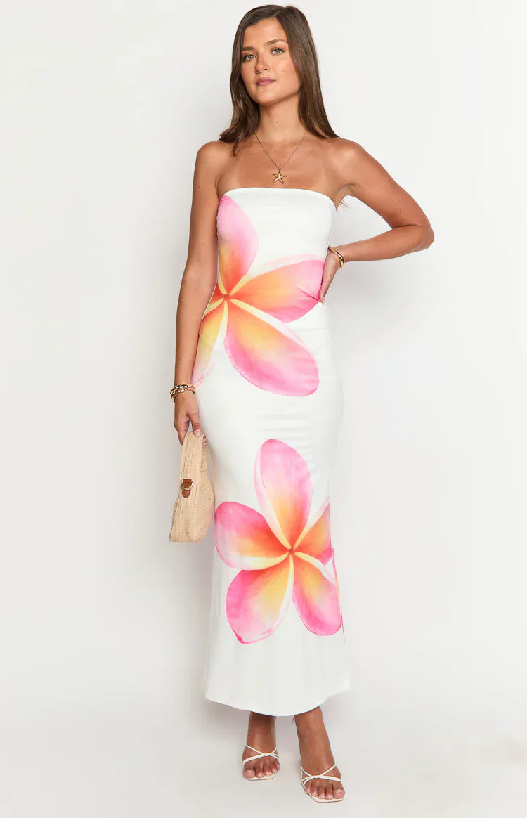 Arizona - Maxikleid aus floraler Mesh-Spitze