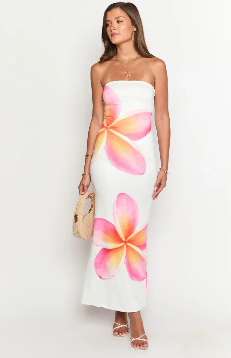 Arizona - Maxikleid aus floraler Mesh-Spitze